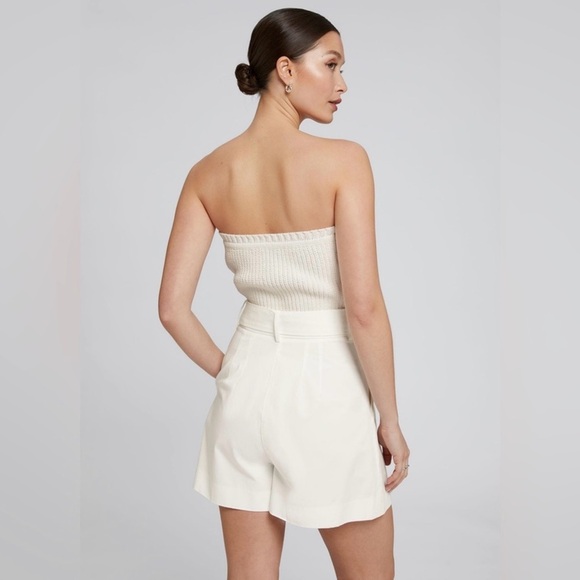 & OTHER STORIES Knitted Bandeau Tube Top Off White Size Medium - Picture 2 of 11